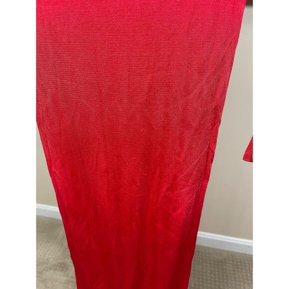 HELSA Cordelia Long Sleeve Knit Mockneck Bodycon Red Maxi Dress Size XXS - Picture 5 of 9